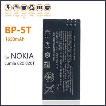 100% Оригинальный аккумулятор BP-5T Для телефона Nokia Lumia 820 820T Arrow RM-878 825 1650mAh В наличии Новые Аккумуляторы + номер для отслеживания
