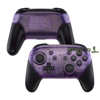 Чрезвычайно Прозрачная, атомарно-фиолетовая лицевая панель и задняя панель, сменный корпус, чехол для контроллера Nintendo Switch Pro