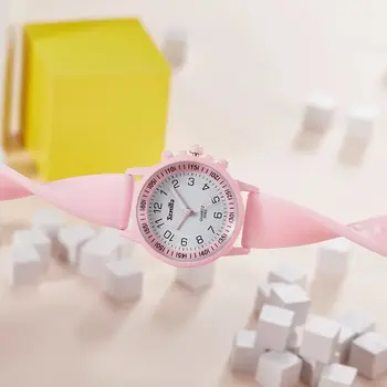 Хит продаж, модные женские часы, женские часы с прозрачным пластиковым ремешком карамельного цвета, повседневные кварцевые часы 2023