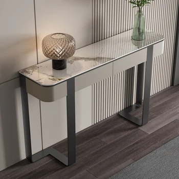 Эстетичный столик в скандинавском стиле, Круглый Роскошный современный шкаф для хранения, Белый набор мебели для дома