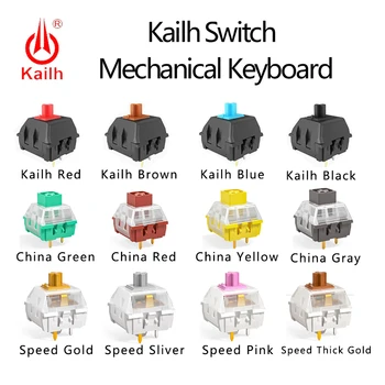 Kailh Переключатель скорости, Золотая Щепка, Медь, Розовая коробка, китайский стиль, Красный, Зеленый, Желтый, Черный, Коричневый, Синий Переключатели для механической клавиатуры