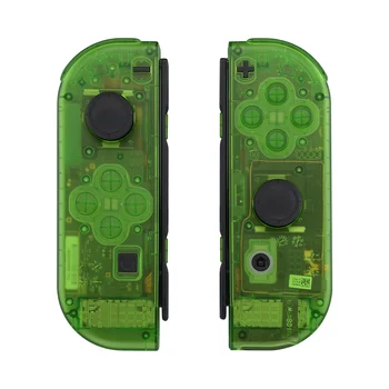 Эксклюзивный Пользовательский Корпус для Nintendo Switch и OLED-контроллера JoyCon, прозрачный Зеленый корпус с полным набором кнопок