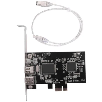 Плата PCIe Firewire для, IEEE 1394 PCI-контроллера с 4 портами (3 x 6 Pin и 1 x 4 Pin), Firewire 800