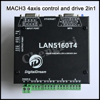 MACH3 4-осевой привод управления 4 in1 пластина Ethernet интерфейс LAN5160T4 гравировальный станок с ЧПУ система управления, поддержка шагового двигателя