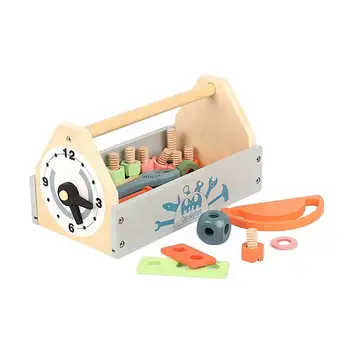 Набор игрушечных инструментов, обучающий деревянный для детского сада, материал для игры