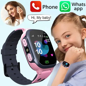 Детские часы с защитой от потери SIM-карты, звонок для детей, умные часы для мальчиков и девочек, GPS, водонепроницаемые умные часы, отслеживание местоположения ребенка