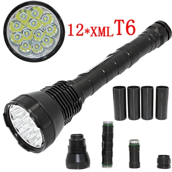 13000LM 12x XML T6 светодиодный фонарик, тактический фонарь, фонарь для полиции, самообороны, Аварийное освещение, Поход, разведка