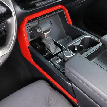 Для Toyota Tundra Sequoia ABS Углеродное волокно/Красный/Матовый черный Автомобиль Центральная панель Рамка Отделка Наклейка Модификация автомобиля Аксессуары