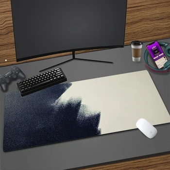Черно-белый Креативный арт HD Большой коврик для мыши 900x400 для ноутбука, офиса, учебы, домашнего стола, нескользящий и водонепроницаемый Коврик для мыши