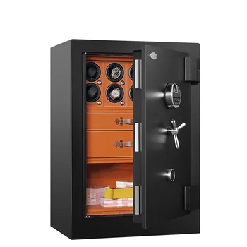 Защитный шкаф для часов роскошного бренда, 8 слотов, автоматическая машина для намотки часов, сейф для хранения часов и ювелирных изделий, стальной сейф