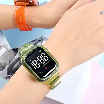 Детские СВЕТОДИОДНЫЕ цифровые часы Водонепроницаемые Спортивные наручные часы с большим экраном для мальчиков и девочек Модные Электронные часы