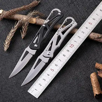 Мини-Нож Портативный Нож в Форме нержавеющей Стали Для Кемпинга, Инструменты для выживания на открытом воздухе, Складной Карманный Нож