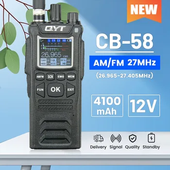 Оригинальное QYT CB Радио CB-58 27 МГц 26,965-27,405 МГц 40 Каналов AM/FM Citizen Band CB58 4 Вт Портативная рация с 4000 мАч