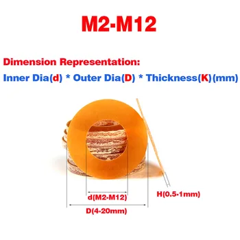 Бакелитовая Круглая Термостойкая Изолирующая прокладка /шайба M2-M12