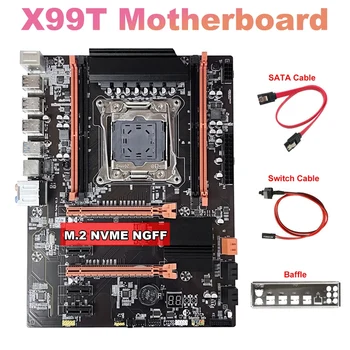 Настольная материнская плата X99 + Кабель SATA + Кабель переключения + Перегородка LGA2011-V3 M.2 Поддержка NVME NGFF DDR4 4X16G Замена