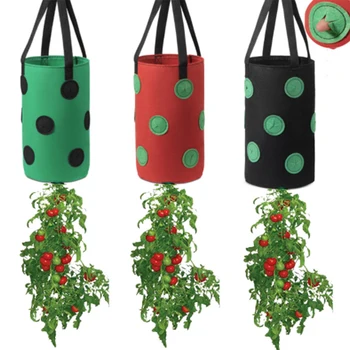 Подвесная сумка для выращивания клубники, Подвесная аэрационная сеялка, подходит для клубники, помидоров, огородных принадлежностей