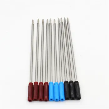 KUQOW HK-085 Высококачественная металлическая шариковая ручка для заправки 11,6 см, красный, синий, черный, металлический стержень для заправки