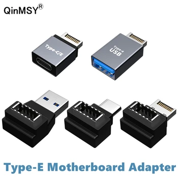Разъем USB 3.1 на передней панели, разъем USB type e-type c, кабель-адаптер 90 градусов, разъем usb c-usb e-usb 3.0 A, разъем-розетка