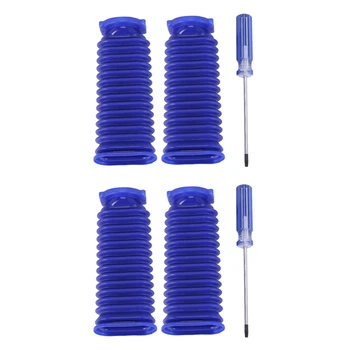 4X Всасывающий барабан, синий шланг, фитинги для пылесоса Dyson V7 V8 V10 V11, запасные части с отверткой