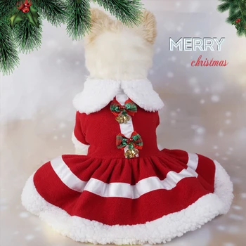 Рождественские платья для собак, одежда для маленьких собак, летнее рождественское платье для косплея, Рождественское нарядное платье для щенков, одежда для кошек