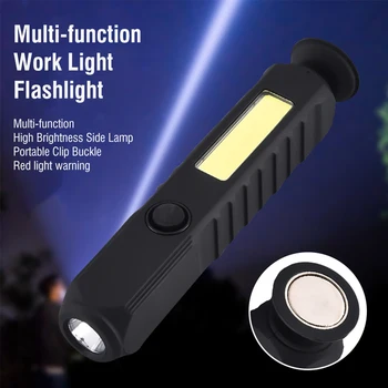BORUiT Многофункциональный светодиодный фонарик с 6 режимами освещения, фара USB-C, перезаряжаемый фонарик с магнитом, Открытый водонепроницаемый налобный фонарь