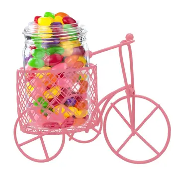 Железный держатель для трехколесного велосипеда Красивая Подставка Для украшений Подставка Для конфет Место Для хранения губки Цветы Небольшой Контейнер Настольные украшения