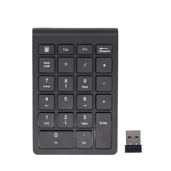 1 шт. цифровая клавиатура USB 2.4 G Беспроводная 22-клавишная цифровая панель без батареи (черный)