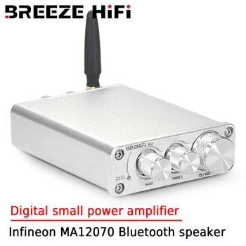 BREEZE HIFI Infineon MA12070 Цифровой Небольшой Усилитель Мощности для Настольного Компьютера Тяжелый Бас Домашний Bluetooth Динамик