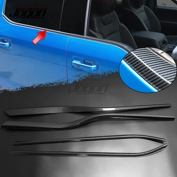 Для Ford F-150 F150 2015-2020 Карбоновый вид из нержавеющей стали, Отделка нижнего порога окна, Нержавеющая Сталь, Серебристые внешние аксессуары