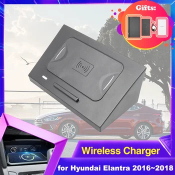 15 Вт автомобильная беспроводная зарядная панель для Hyundai Elantra Avante AD 2016 2017 2018 коврик держатель телефона Быстрое зарядное устройство пластина лоток аксессуары