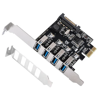 4 Порта USB 3,0 PCI-E Riser Card Конвертер Карт расширения PCI Express USB3.0 Для настольных ПК
