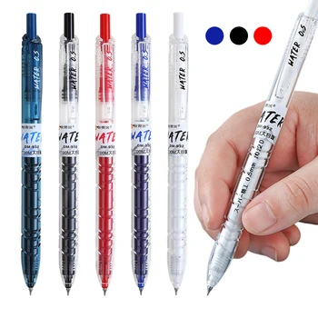 Гелевые ручки типа Пресса Большой емкости, Синие/черные/красные Заправки, ручки для подписи, Школьный Офис, Канцелярские принадлежности для каллиграфии