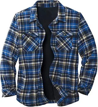 Мужское пальто 2023, Новая Повседневная Флисовая рубашка в Клетку с длинными рукавами и Лацканами Jaqueta Masculina, Chaquetas Hombre Casaco Masculino