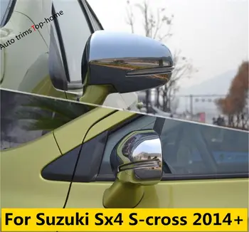 Хромированная Внешняя Боковая Дверь, Зеркало заднего Вида, Защитная Крышка, Отделка, Аксессуары Для Укладки, подходят Для Suzuki Sx4 S-cross 2014-2022