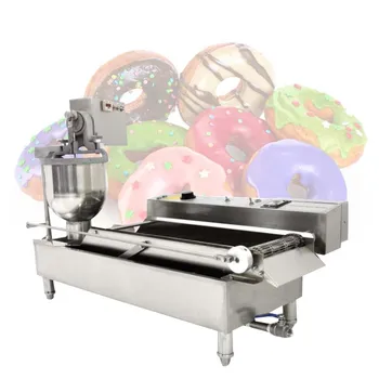 Автоматическая Машина для обжаривания пончиков Электрическая Машина Для приготовления пончиков для торта Коммерческая Двухрядная машина для приготовления пончиков