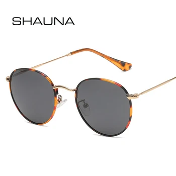 SHAUNA Классические Женские Круглые Поляризованные Солнцезащитные очки Ретро Мужские Океанские Пленочные очки UV400