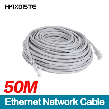 1шт 50 М 164 фута Сетевой кабель Cat5 Ethernet RJ45 Патч Для Наружного и внутреннего Водонепроницаемого сетевого кабеля LAN Провода для системы видеонаблюдения POE IP камеры