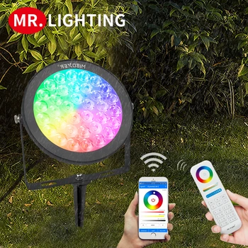 Miboxer 15w RGB + CCT Умный светодиодный садовый светильник FUTC03 AC100 ~ 240V IP65 Водонепроницаемый светодиодный светильник для наружного освещения сада