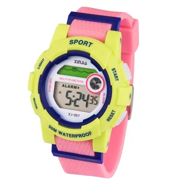 UTHAI CE14, Светящиеся детские часы, Спортивные детские часы, Водонепроницаемые светодиодные цифровые часы для детей, наручные часы для девочек и мальчиков, Многоцветные