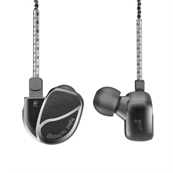 Гибридные наушники BQEYZ K2 Динамические наушники-вкладыши Hi-Fi стерео с металлическим корпусом, спортивные наушники с балансировочной арматурой для телефонов