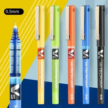 Японские канцелярские принадлежности, 12 цветов, гелевые ручки 0,5 мм, Офисная прямая жидкая ручка, ручка для подписи, Милые школьные принадлежности