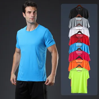 Мужские футболки для бега, дышащая быстросохнущая спортивная майка для футбола, футболки для фитнеса, бега трусцой, женская спортивная одежда с логотипом на заказ