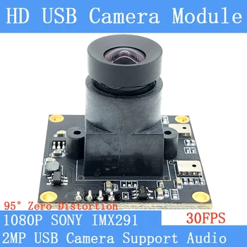 2-Мегапиксельная широкоугольная камера Без Искажений Star Light с низкой освещенностью 1080P SONY IMX291 Веб-камера UVC 30 кадров в секунду USB-модуль камеры С Микрофоном