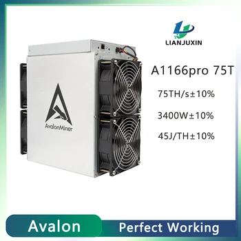 AvalonMiner 1166 Pro от Canaan mining по алгоритму SHA-256 с максимальным хэшрейтом 75 т / с при потребляемой мощности 3400 Вт