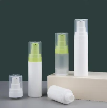 30 мл белая/матовая пластиковая бутылка безвоздушного вакуумного насоса для лосьона/эмульсии/сыворотки/основы, отбеливающая жидкость для ухода за кожей, упаковка