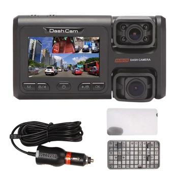 Автомобильный видеорегистратор 2K + 1080P + 1080P, WiFi Ночного видения, Двухобъективная видеорегистраторная камера, Автомобильная видеокамера (нет