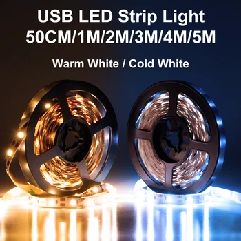 Светодиодная лента USB 5V Strip Lamp Tape Светодиодная подсветка телевизора Светодиодная неоновая лента под подсветкой шкафа Гибкая светодиодная лента 2835SMD