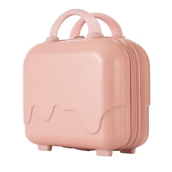 XZAN, новый стиль, женский 14-дюймовый мини-чемодан для конфет, косметичка, розовый маленький чемодан, коробка для хранения на молнии для девочек