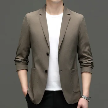 5883 -Мужской модный повседневный маленький костюм, мужская корейская версия приталенного костюма, куртка 106, однотонная куртка