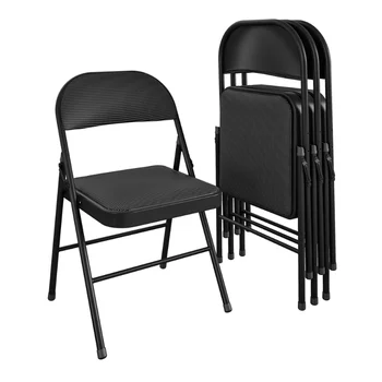 Опоры Складной стул с тканевой подкладкой, черный, балконная мебель на 4 персоны, ротанговый стул, мебель из ротанга